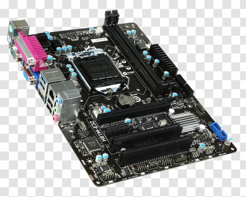 Intel LGA 1150 MicroATX Motherboard MSI H81M-P33 - Central Processing Unit Transparent PNG
