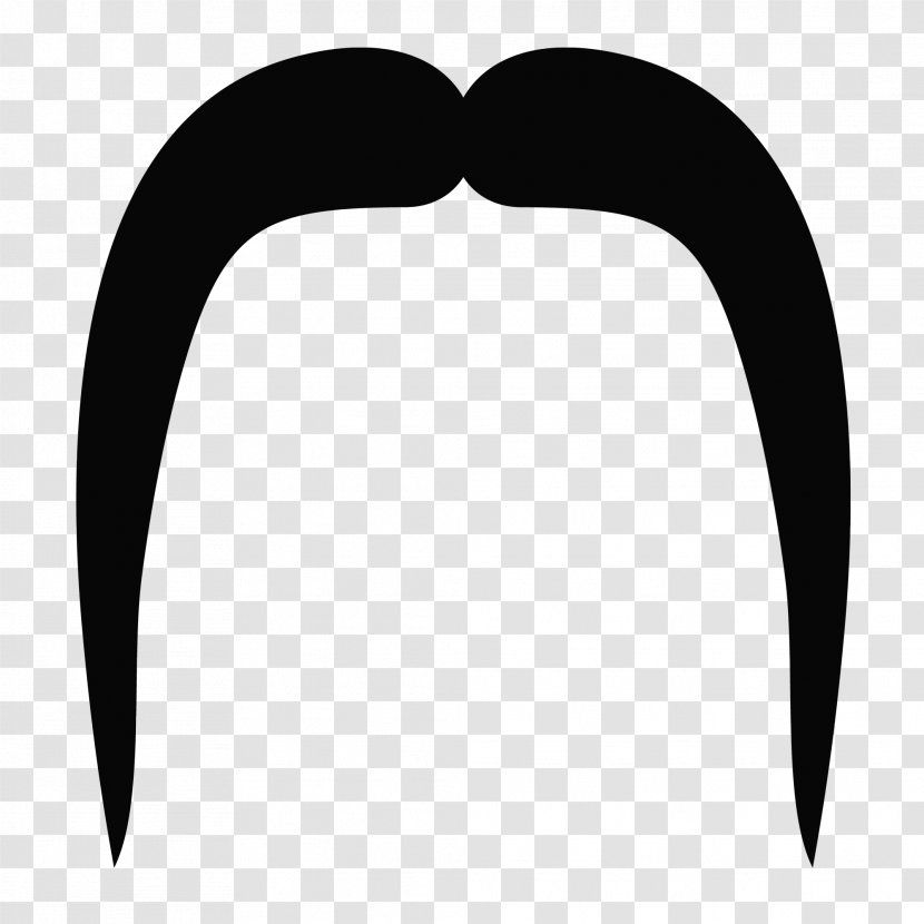 Black And White Angle Font - Monochrome - Moustache Transparent PNG
