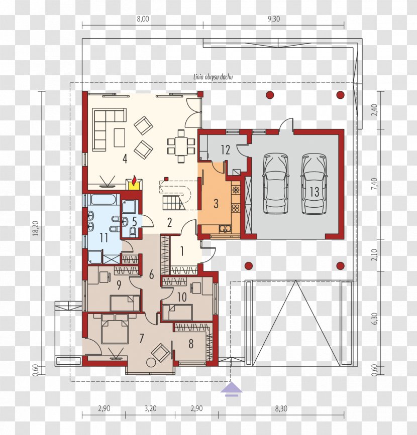 Floor Plan House Home Terrace - Building Transparent PNG