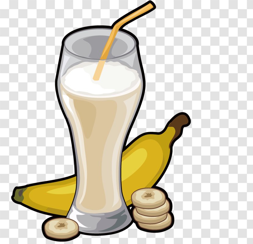 Milkshake Banana Pudding Pisang Goreng Cream - Food Milk Transparent PNG