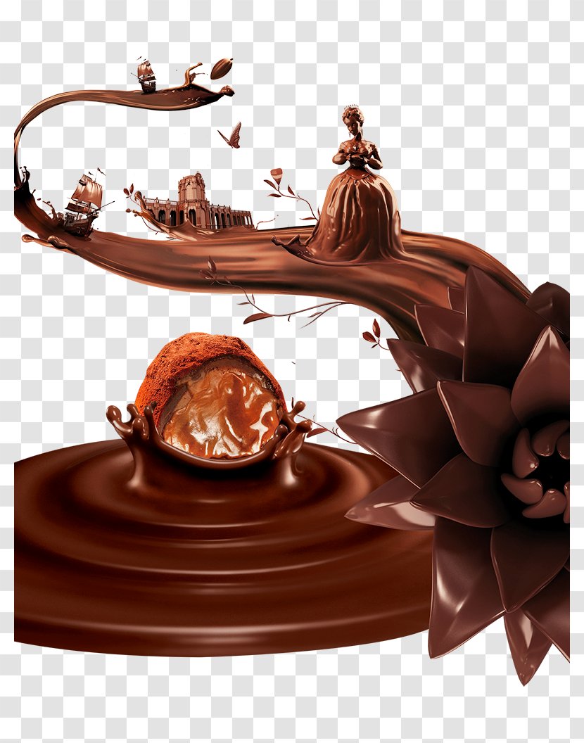 Ice Cream Chocolate Syrup Ganache Transparent PNG