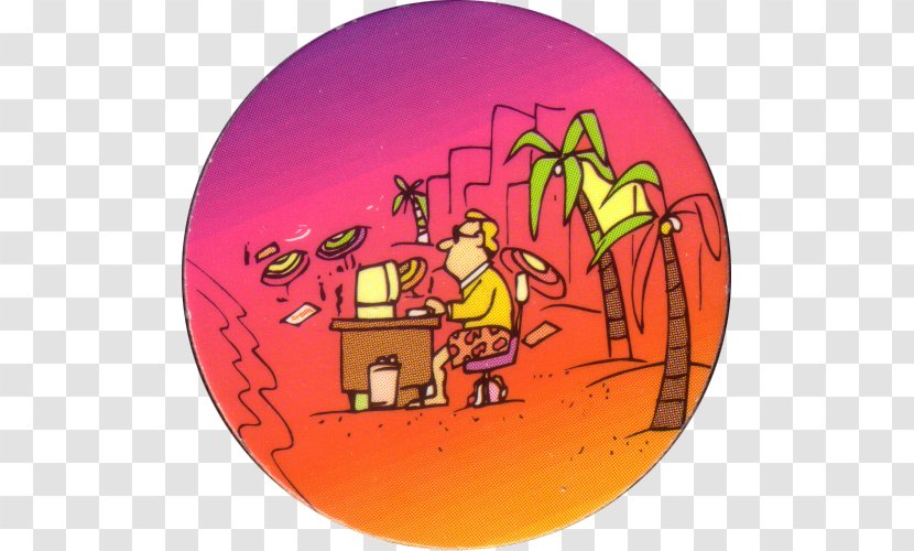 Cartoon Drawing Desk On The Beach Clip Art - Character - Man Caricatures Transparent PNG