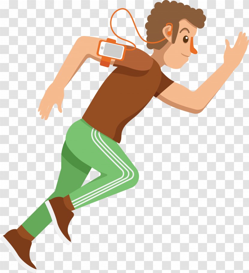 Diagram Illustration - Silhouette - Running Cartoon Man Transparent PNG