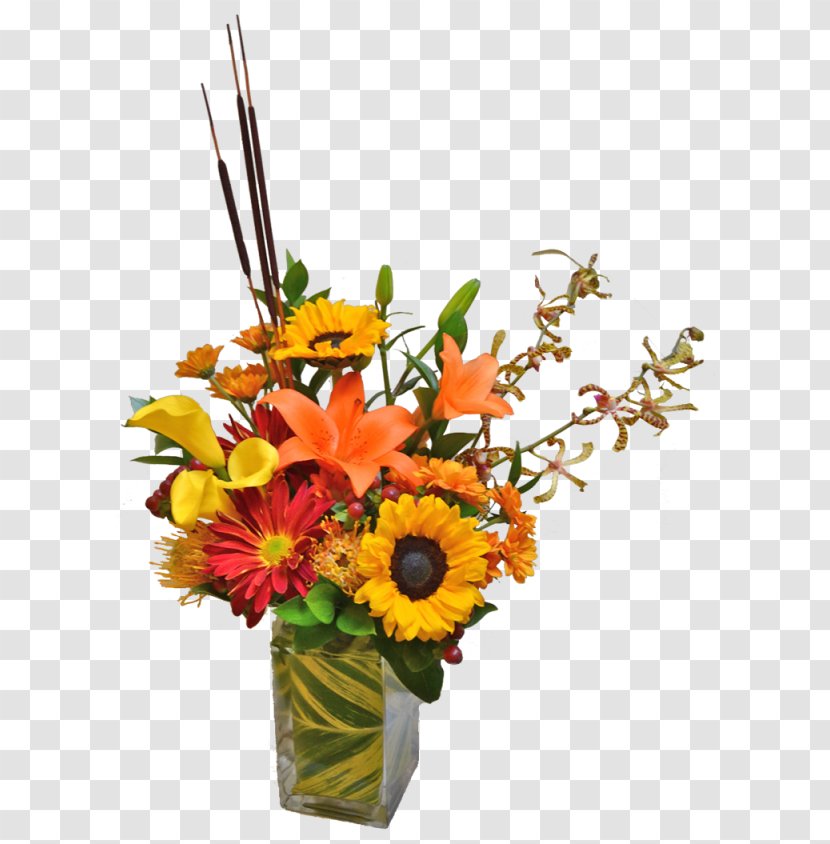 Floral Design Flower Bouquet Cut Flowers Vase - Painted Lady Webbing Transparent PNG