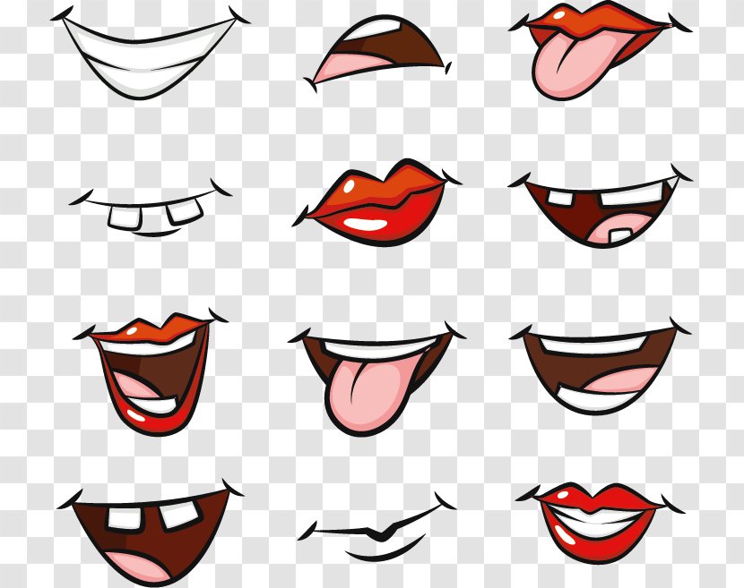 Cartoon Mouth Drawing - Woman - Pictures Transparent PNG