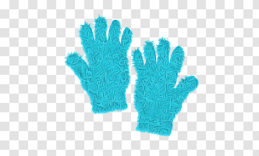 Glove Turquoise Hand Finger Turquoise Transparent PNG