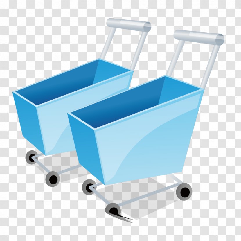 Shopping Cart Centre Icon - Supermarket - Blue Vector Material Transparent PNG
