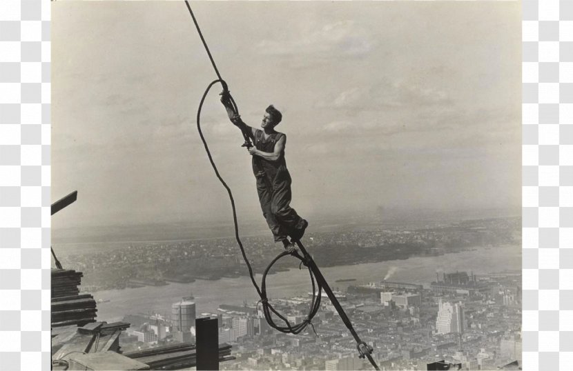 The Empire State Building Construction Lunch Atop A Skyscraper Derrick-Man - Laborer Transparent PNG