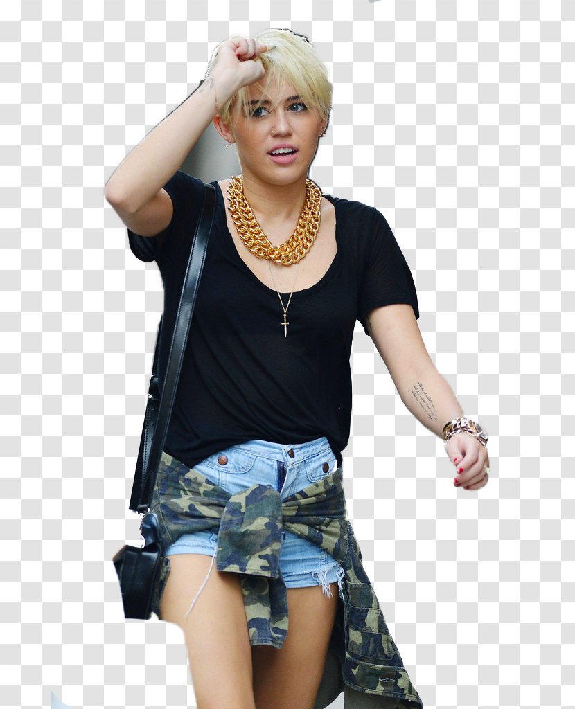 Miley Cyrus Hairstyle Fashion Bangs - Silhouette Transparent PNG