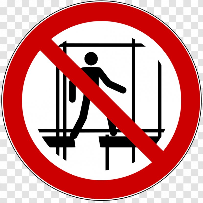ISO 7010 Scaffolding Warning Sign No Symbol Label - Area - Iso Transparent PNG