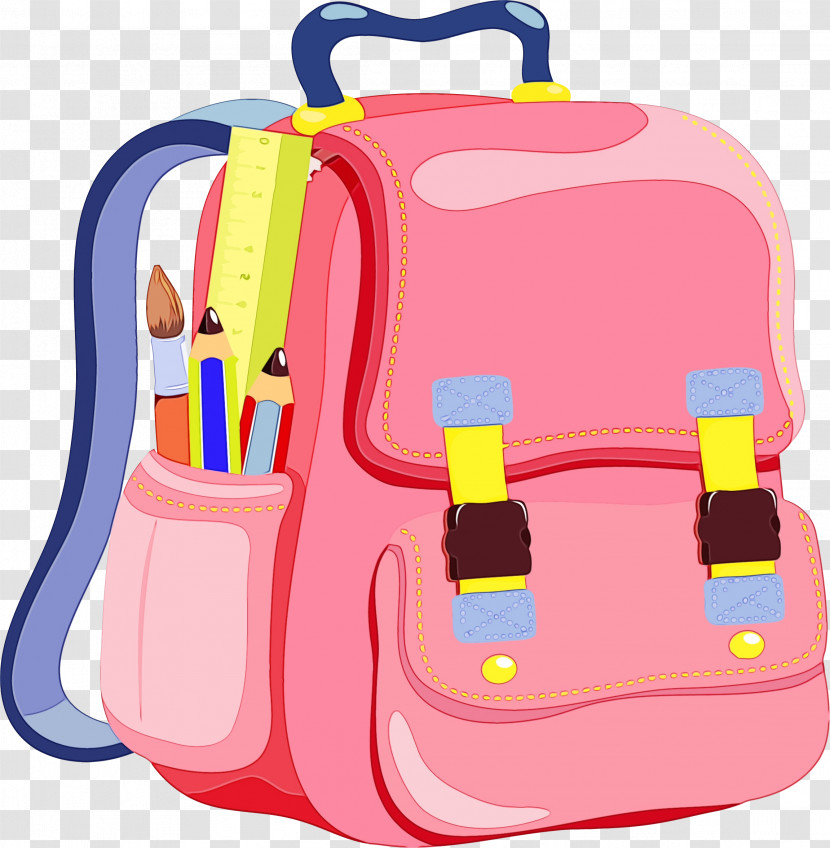 Bag Backpack Handbag Yellow Magenta Transparent PNG