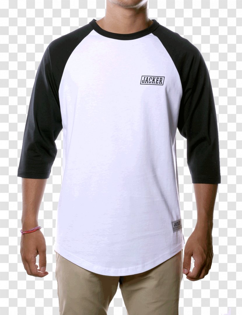 T-shirt Raglan Sleeve Clothing Crew Neck - White Transparent PNG