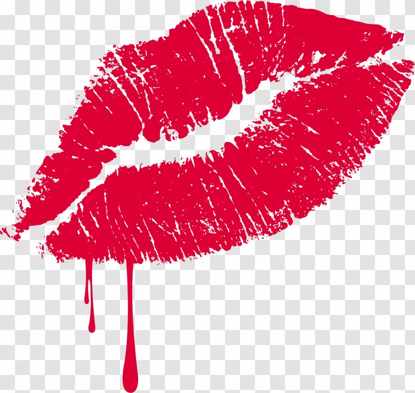 Lipstick Lip Gloss - Cartoon - Red Lips Transparent PNG
