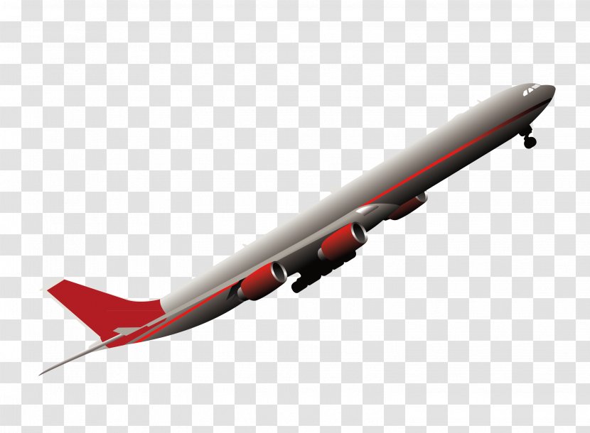 Airplane Narrow-body Aircraft - Red Modification Transparent PNG