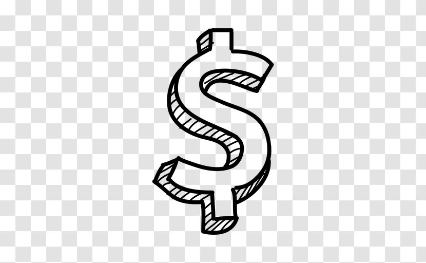 Dollar Sign United States Coin Clip Art - White - Symbol To Transparent PNG