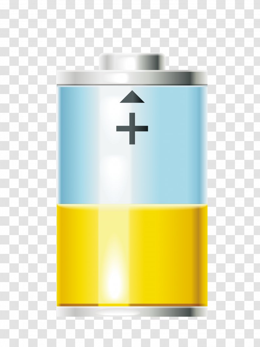 Battery Drawing Clip Art - Vector Cartoon Hand Painted Yellow Process Transparent PNG