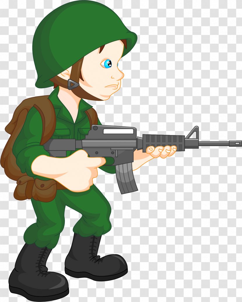 Soldier Army Military Clip Art - Uniform - Vector Hand-drawn Gun Warrior Transparent PNG