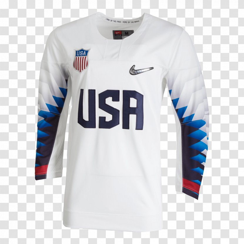 2018 Winter Olympics United States National Men's Hockey Team League T-shirt Jersey - Tshirt - World Cup Transparent PNG