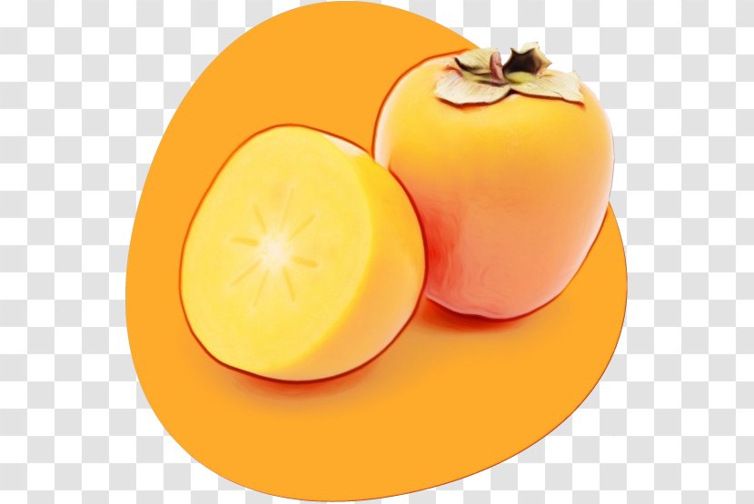 Food Fruit Yellow Plant Persimmon Transparent PNG