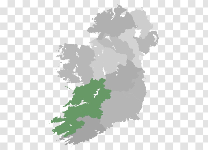 Ireland The Pale Blank Map - Vector Transparent PNG