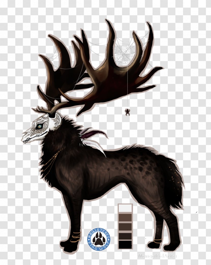 Reindeer Antler Elk Gray Wolf - Pack - Fantasy Rogue Transparent PNG