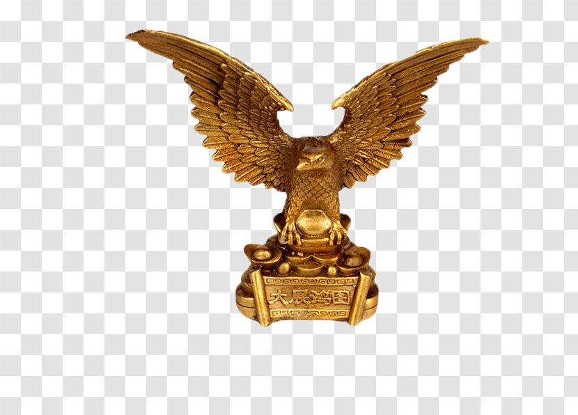 Eagle Hawk Brass - Ornament - Golden Transparent PNG