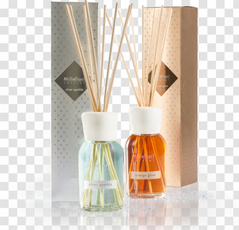 Glass Bottle Perfume Aroma Compound Diffuser Millefiori - Made In Italy - Orange Glow Transparent PNG