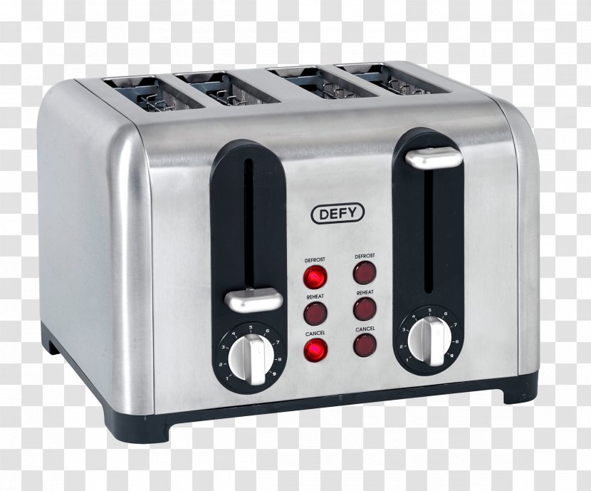 2-Slice Toaster Defy Appliances Brentwood TS-264 4-Slice Home Appliance - Breville - Kettle Transparent PNG