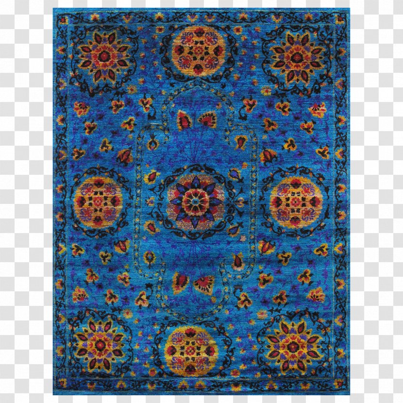 Turquoise Teal Textile Symmetry Pattern - Microsoft Azure - Rug Transparent PNG