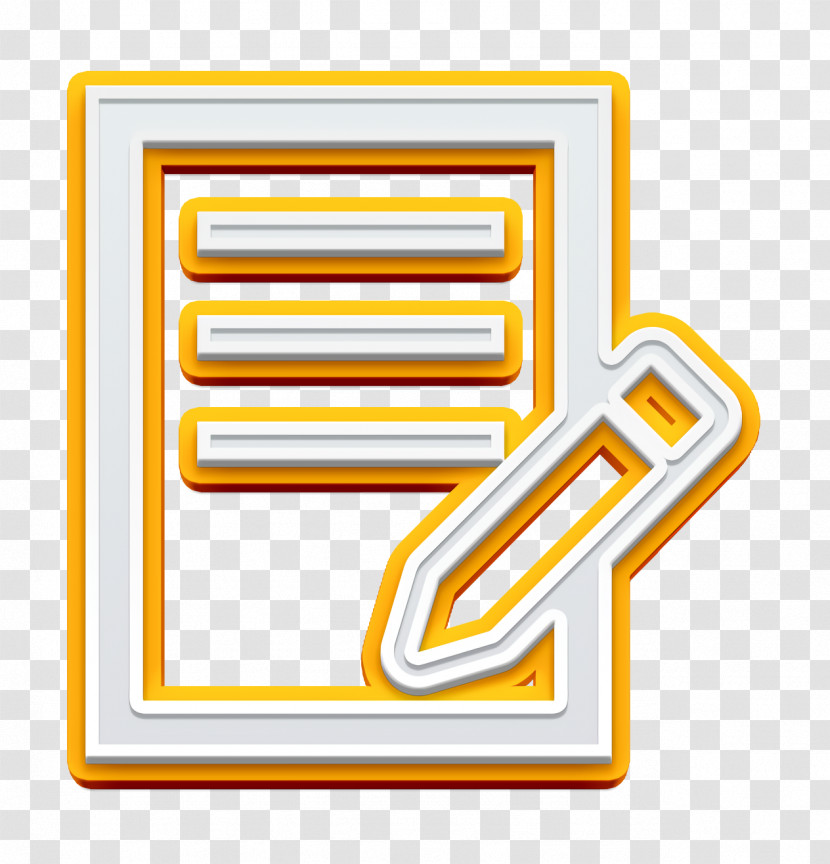 Pencil Writing On A Paper Icon Text Icon Dashboard Icon Transparent PNG
