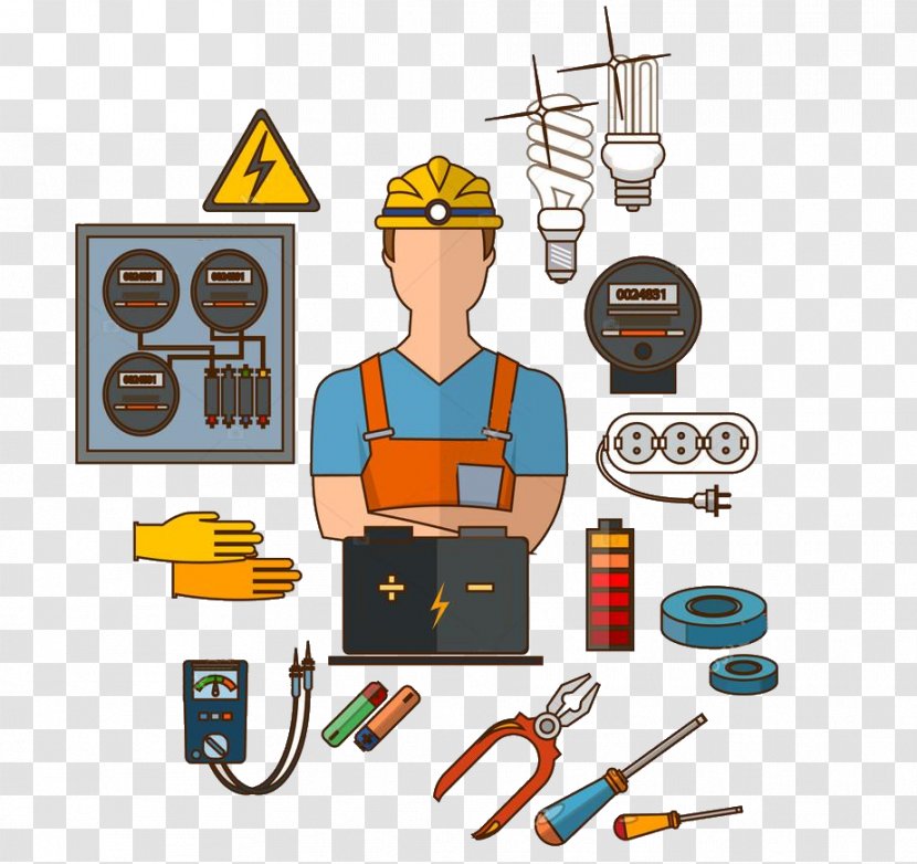 Electrician Electricity Electrical Engineering Clip Art - Ac Power Plugs And Sockets - Profession Transparent PNG