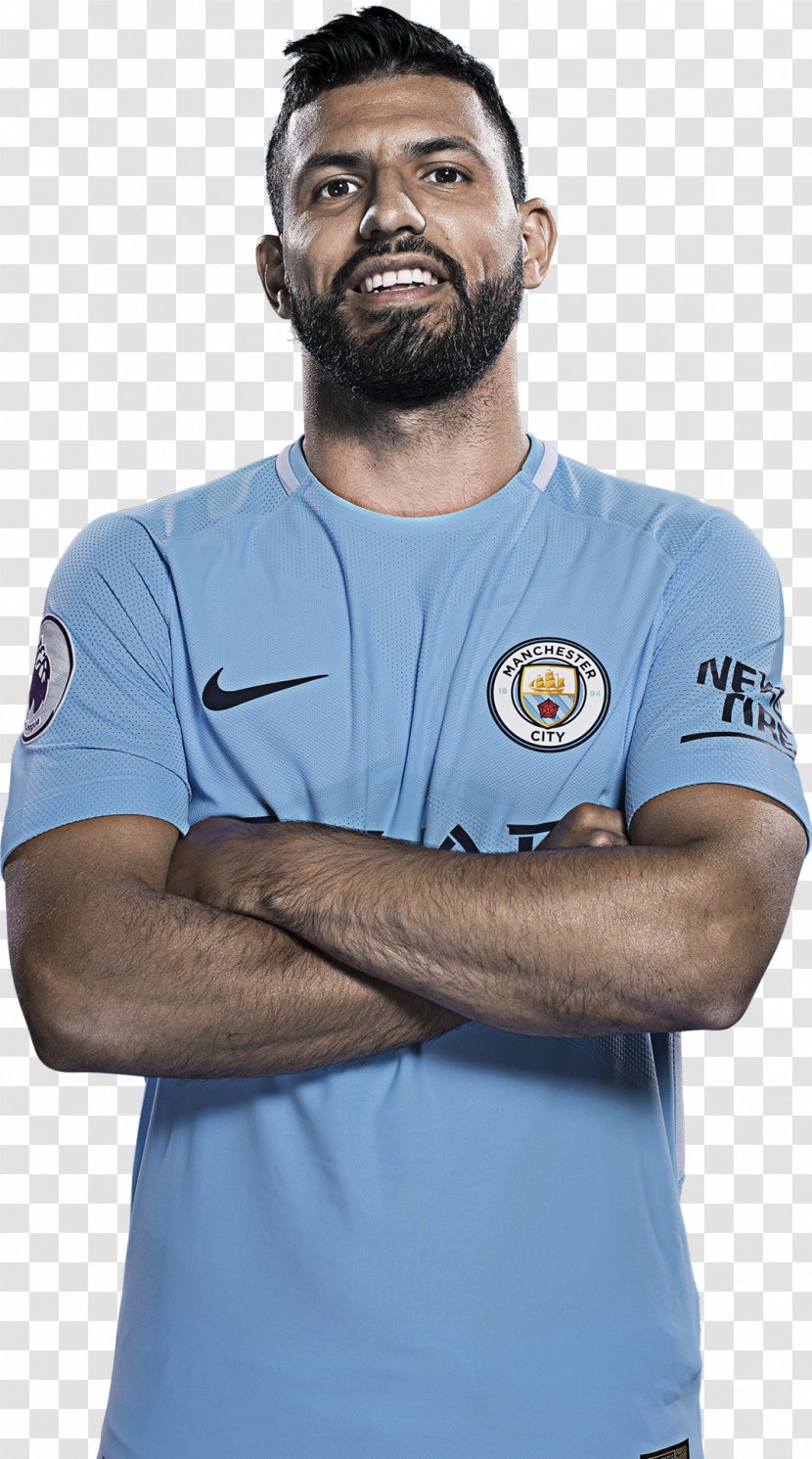 Sergio Agüero Manchester City F.C. Jersey Premier League Derby - Sleeve Transparent PNG