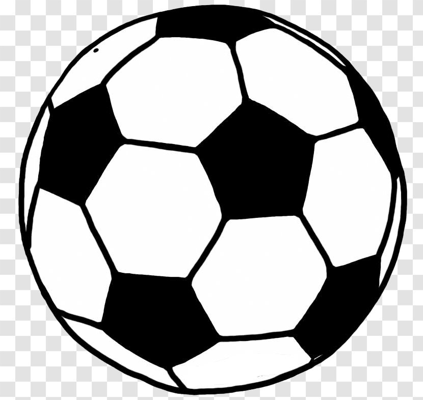 Clip Art Line Drawing Football Image - Black Transparent PNG