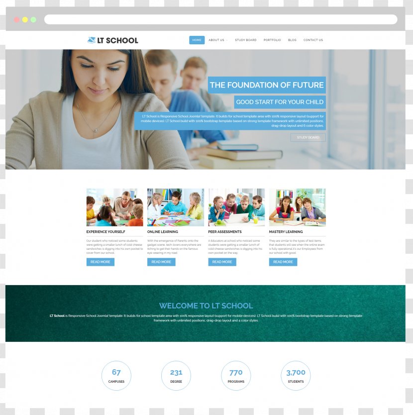 Web Page Responsive Design School Website - Software Transparent PNG