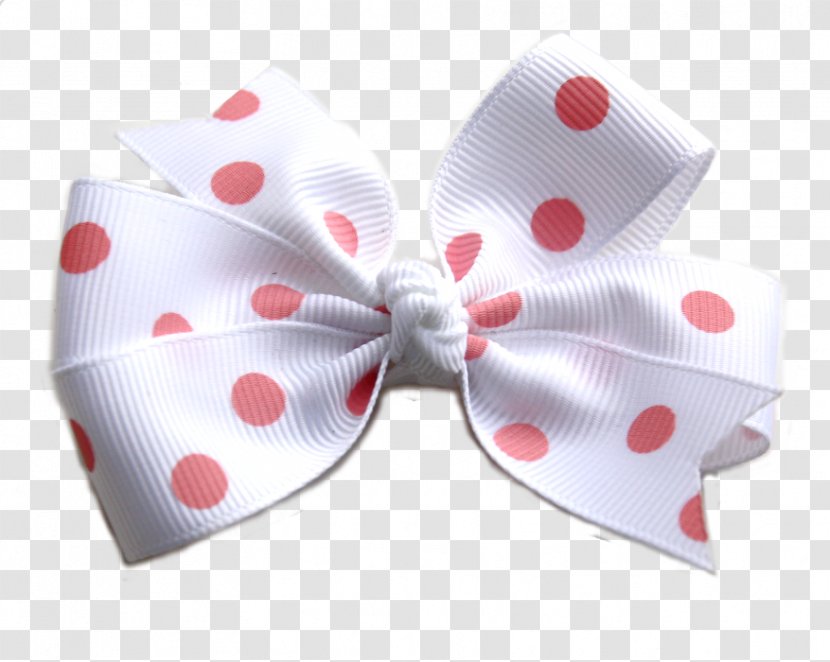Bow Tie Ribbon - Petal - Pink Polka Dots Transparent PNG