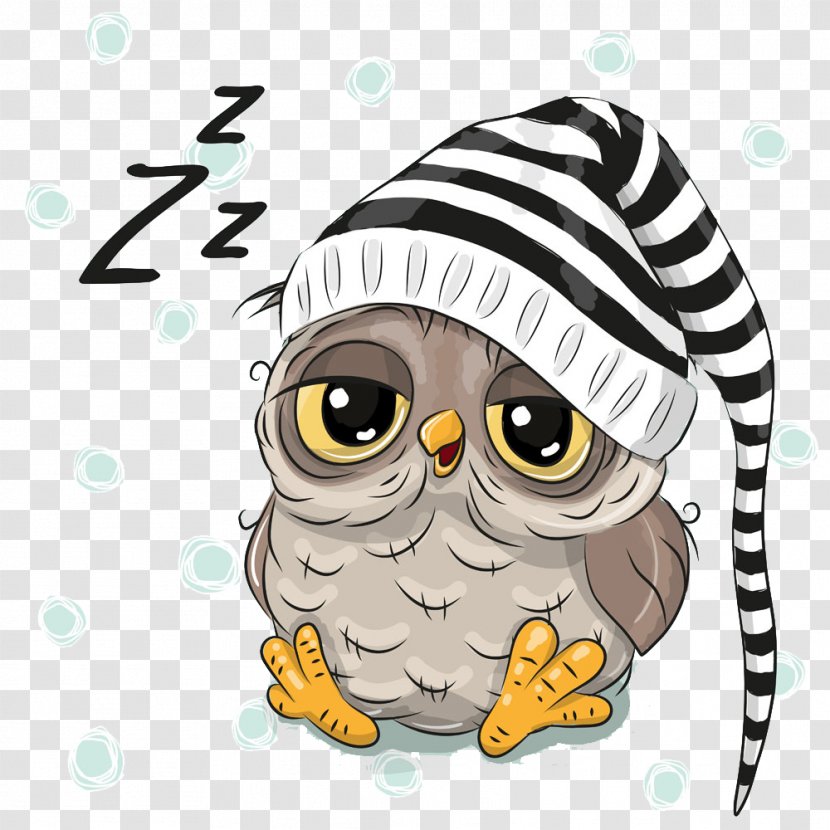 Owl Royalty-free Clip Art - Photography - Hand-painted Cartoon With Cap Transparent PNG