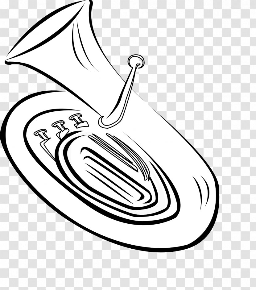 Tuba Sousaphone Clip Art - Watercolor - Euphonium Cliparts Transparent PNG