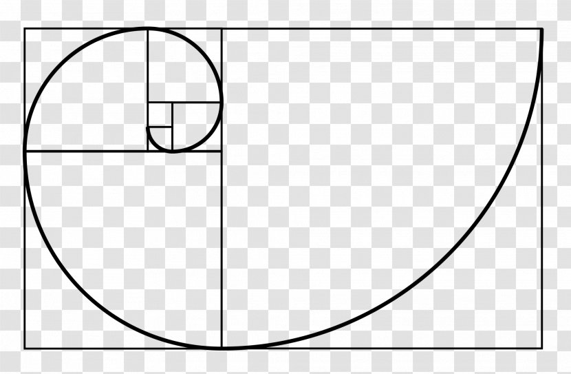 Golden Spiral Ratio Fibonacci Number Rectangle - Gamekeeper's Thumb Transparent PNG