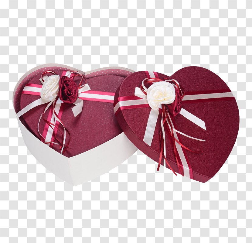 Box Amazon.com Gift Heart Ribbon - Shaped Chocolate Candy Material Transparent PNG