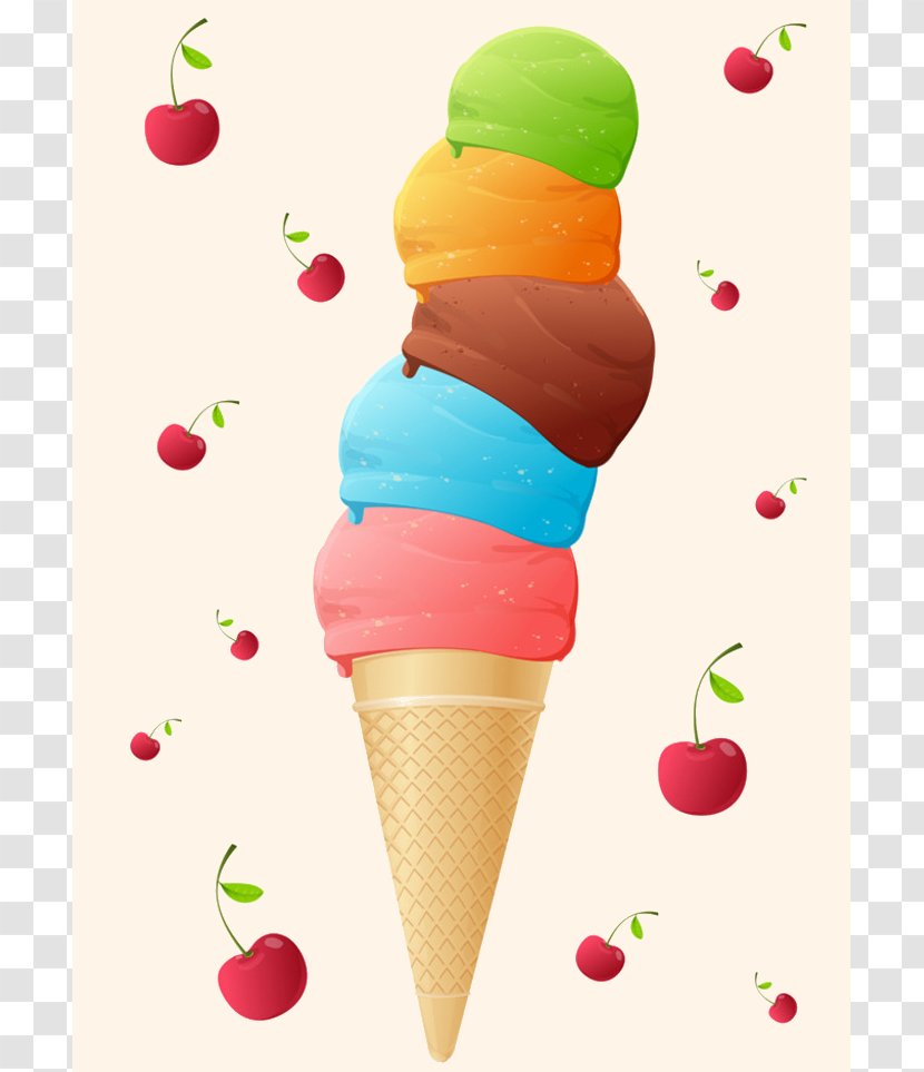 Sundae Ice Cream Cones Food Scoops - Chocolate Transparent PNG
