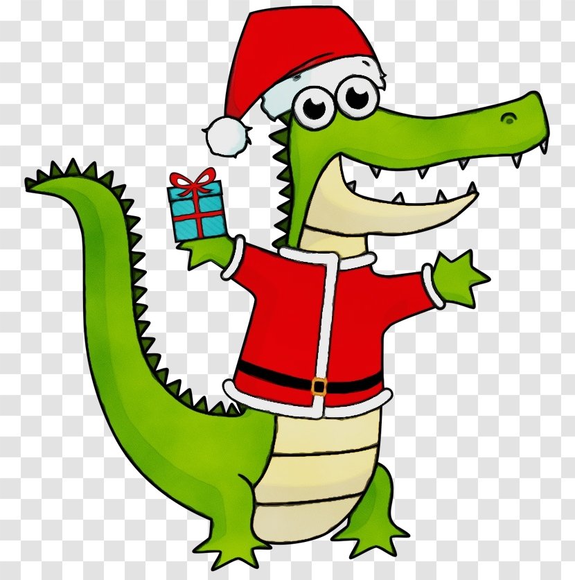 Christmas Tree Watercolor - Shopping - Alligator Crocodilia Transparent PNG