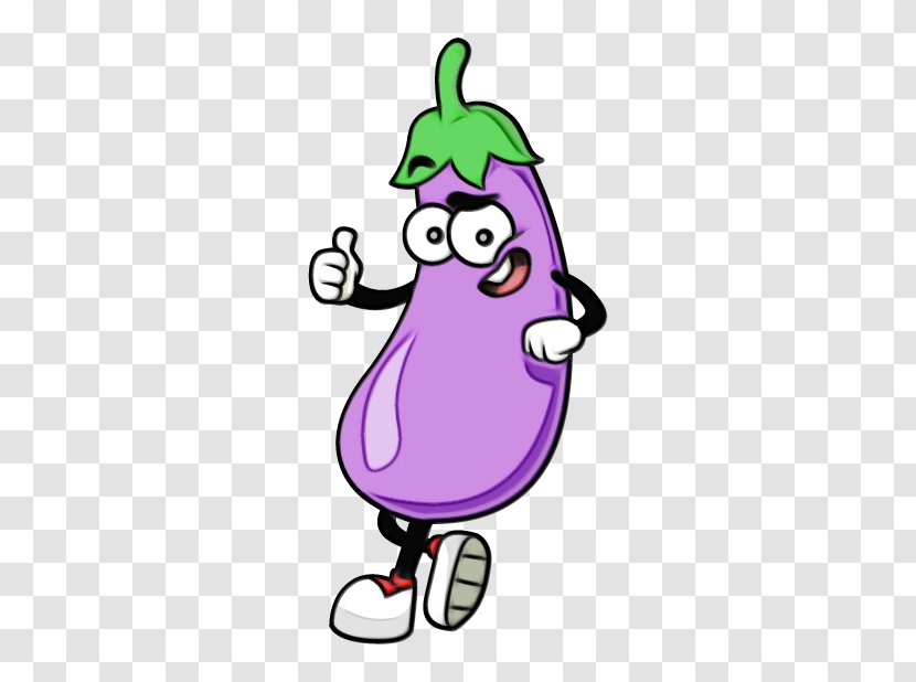 Cartoon Violet Purple Vegetable Plant - Fruit - Eggplant Finger Transparent PNG