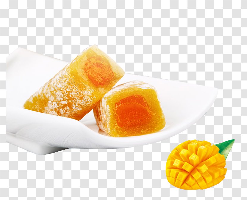 Dim Sum Mochi Matcha Mooncake Dessert - Mango Transparent PNG