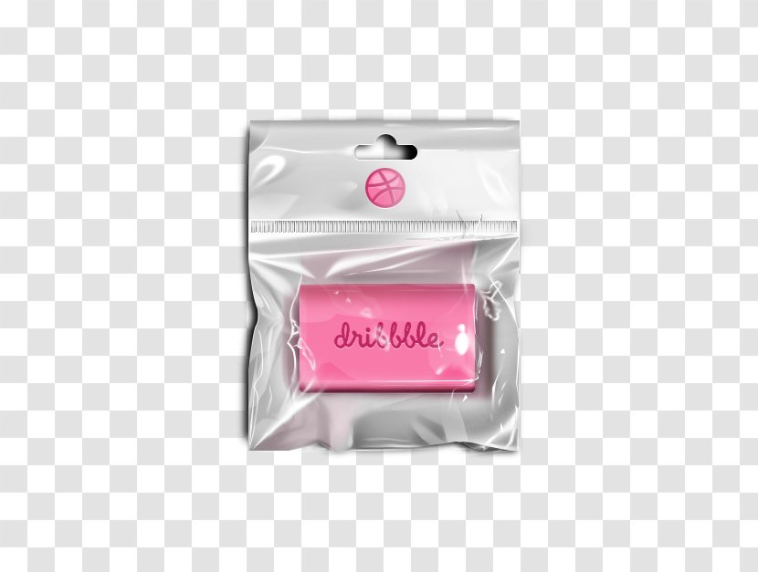 Eraser Plastic Bag Stationery Natural Rubber - Pink - An Transparent PNG