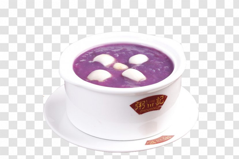 Porridge Congee Chinese Cuisine Dioscorea Alata Black Rice - Flavor - Charming Purple Sweet Potato Transparent PNG