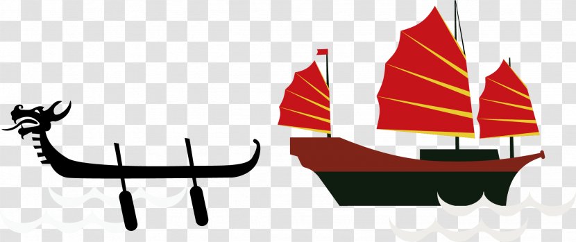 Dragon Boat Bateau-dragon - Sailing Ship - Big Transparent PNG