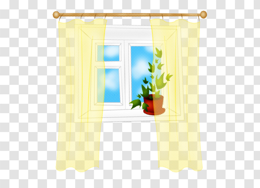 Curtain Yellow Textile Interior Design Window Transparent PNG