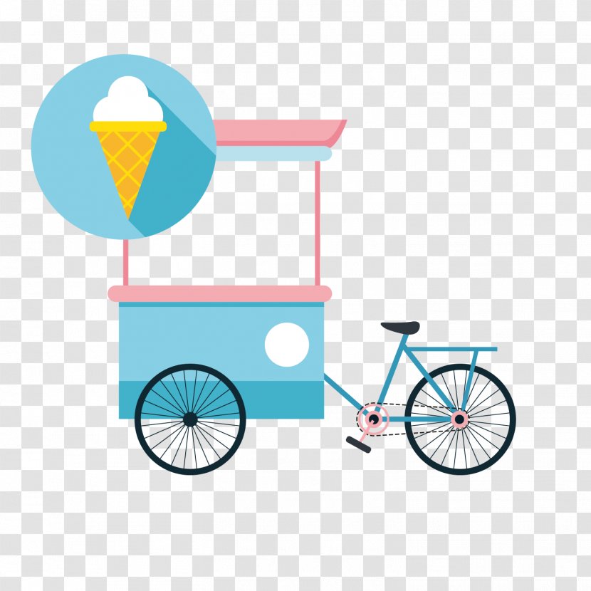 Ice Cream Cartoon Clip Art - Bicycle Wheel - Vector Blue Sale Car Transparent PNG