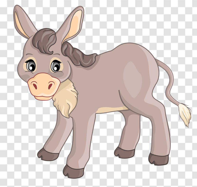 Mule Donkey Horse Clip Art - Livestock - Gray Transparent PNG