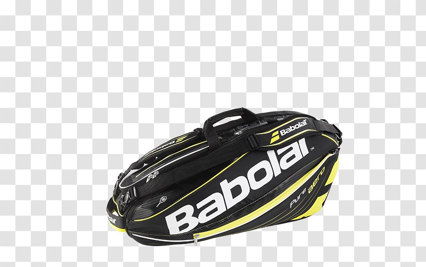 Babolat Pure Aero Racket Holder X6 (Black/Yellow) Protective Gear In Sports Bag Product Design - Greater Yellowheaded Vulture Transparent PNG